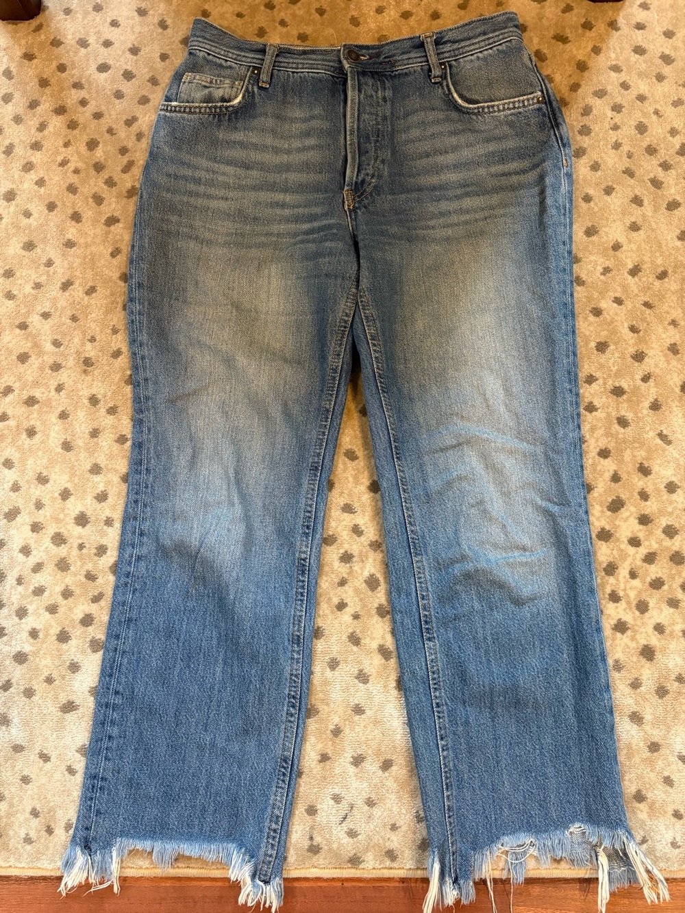 Free People We The Free  button fly cropped jean size 27